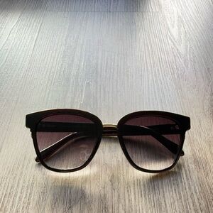 quay australia act natural brown redish oversized square sunglasses eyewear NEW